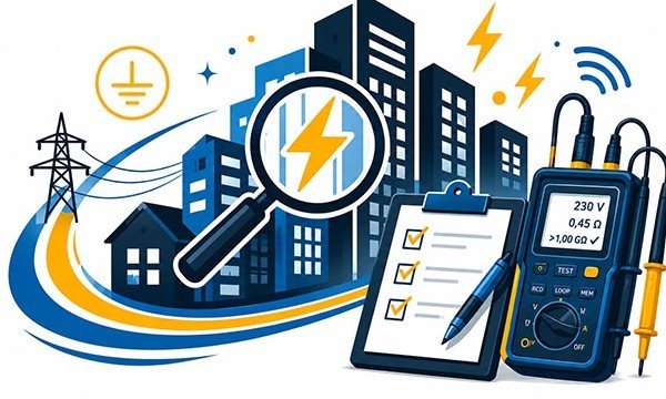 Pomiary elektryczne wykonywane na terenie Mrozy
